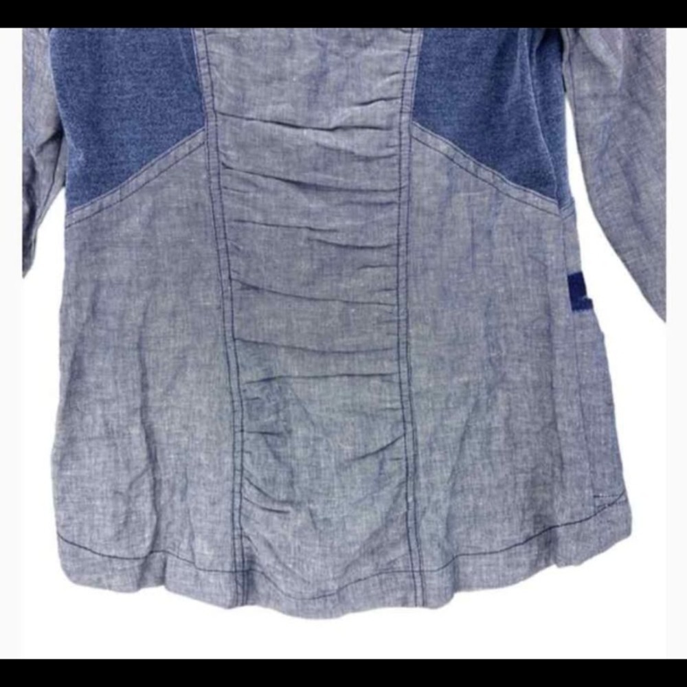 Stylish 2-Tone Blue Women's Light Jacket - Picture 3 of 3